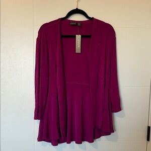 NWT Chico's Fuchsia Open Front Cardigan
